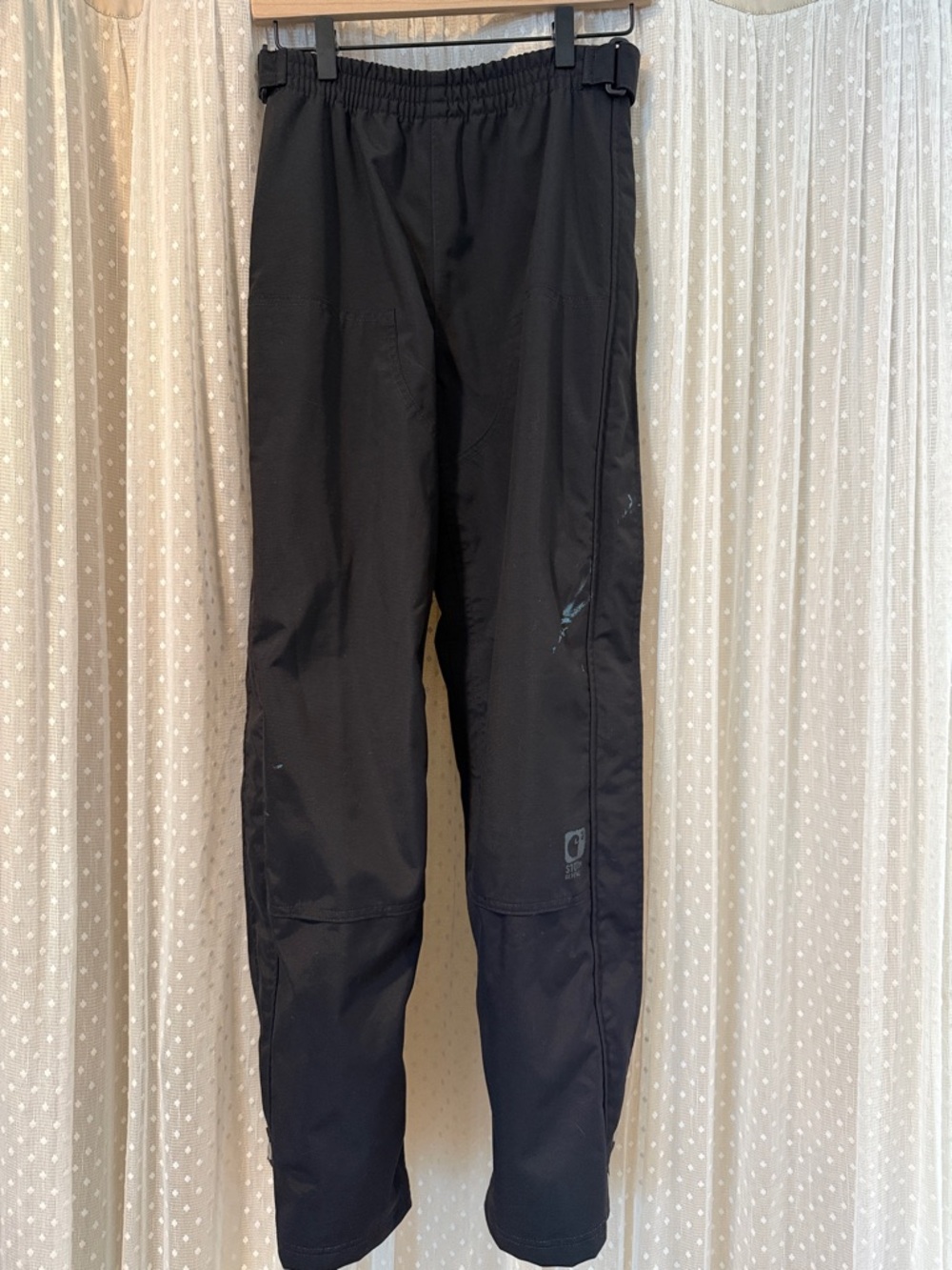 Carhartt Black Men's Elastic-Waist Rain Pants